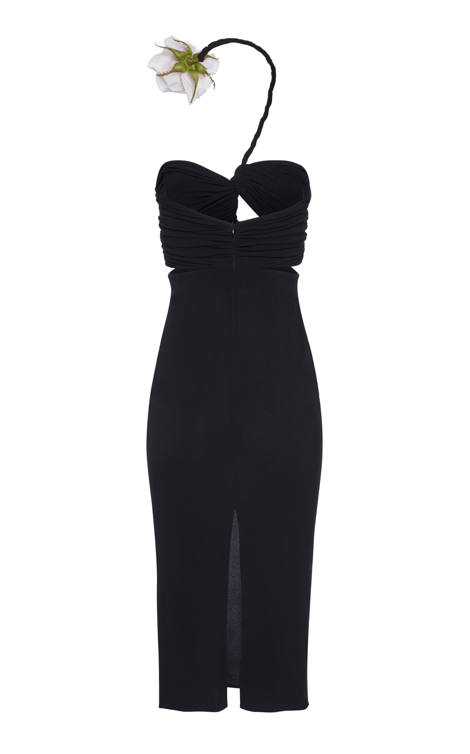 Asymmetrical Cutout Midi Dress black - 3