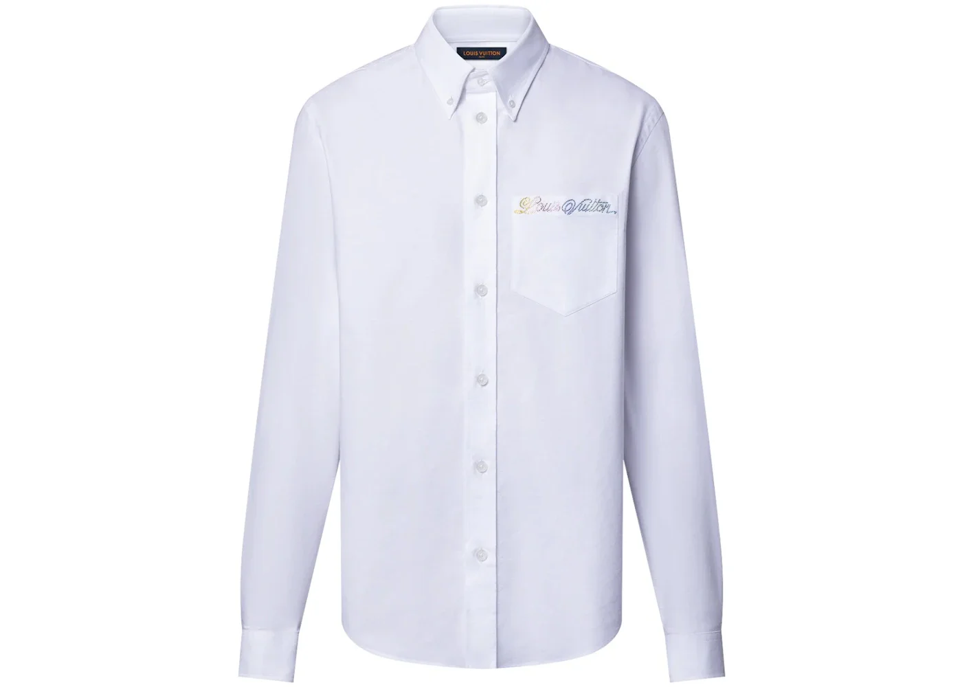Louis Vuitton Embellished Long-Sleeved Cotton Shirt White - 1