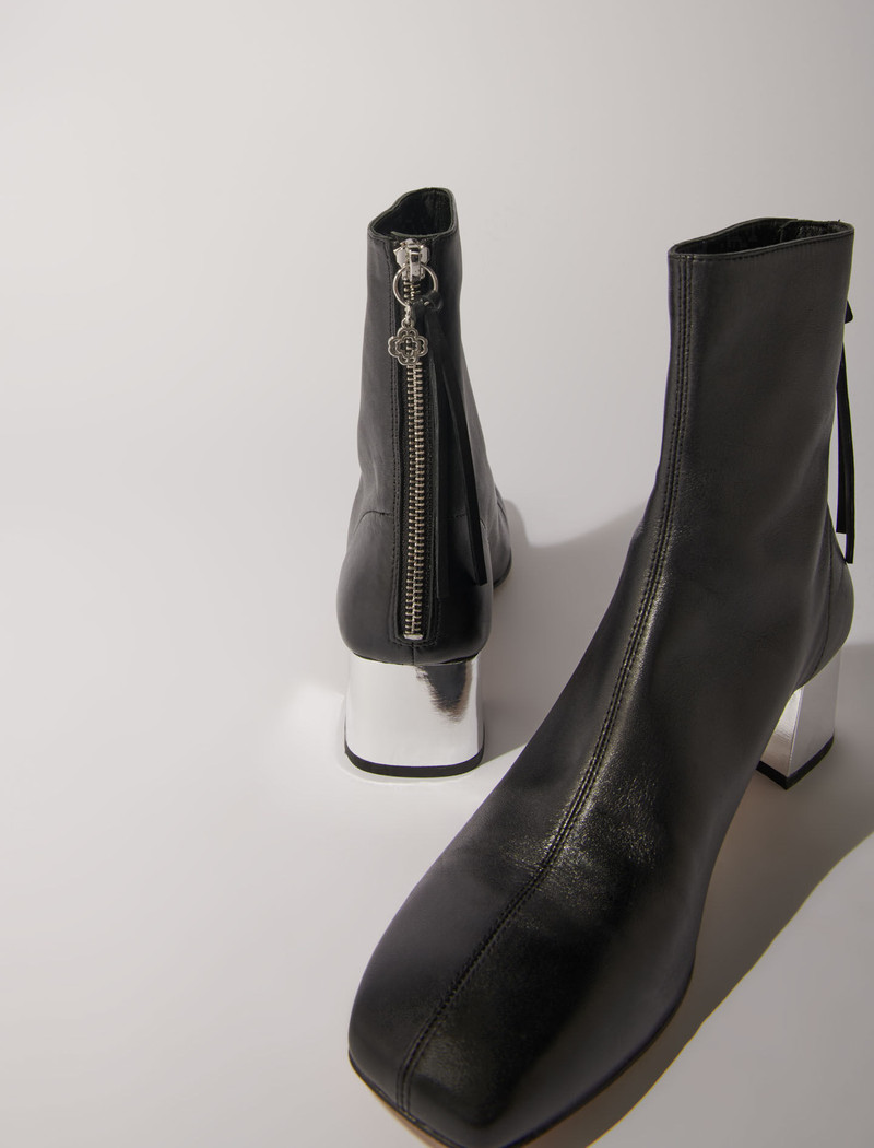 Square-toed leather boots 5