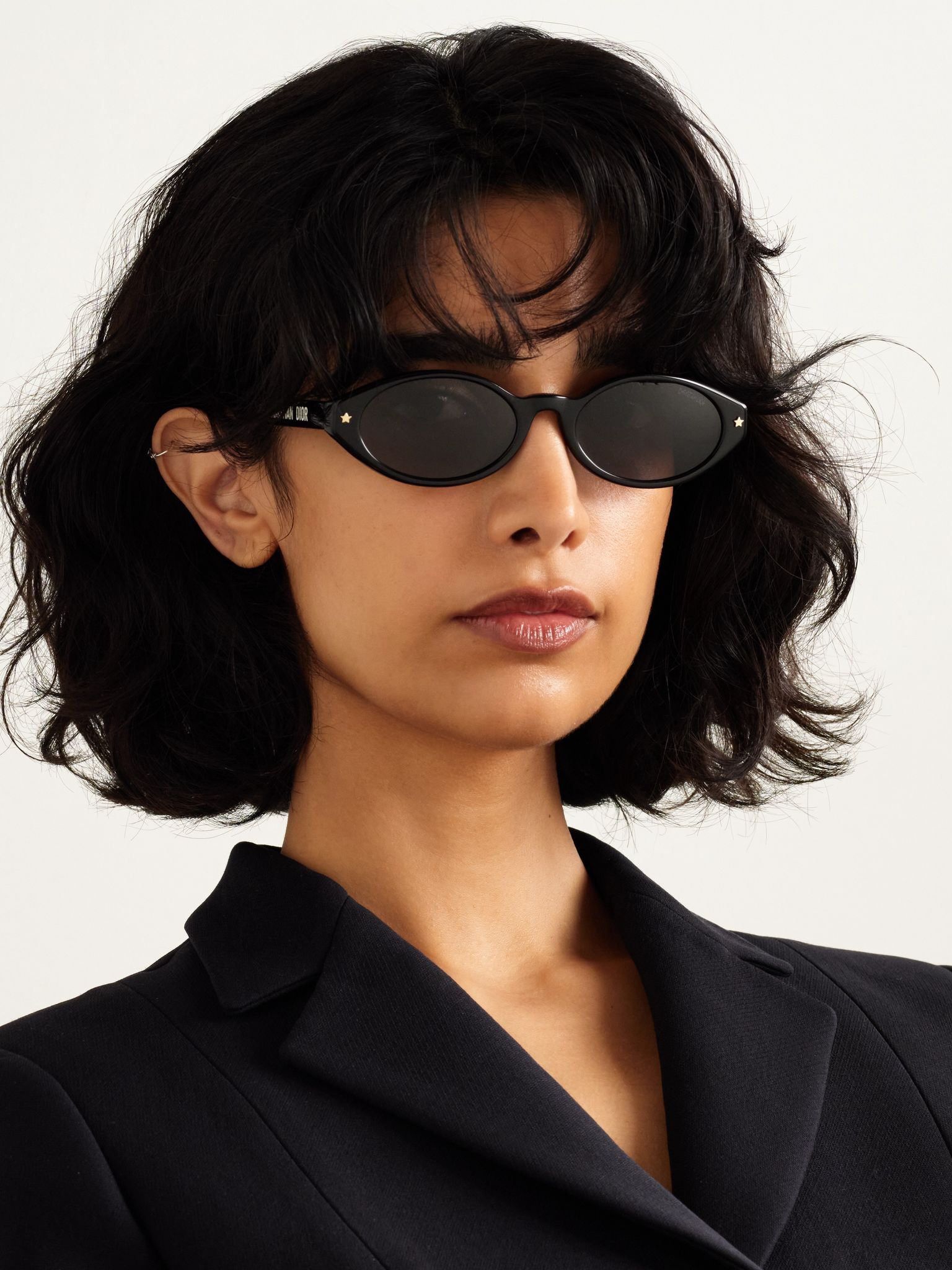 DiorPacific R1I oval-frame acetate sunglasses Black - 2