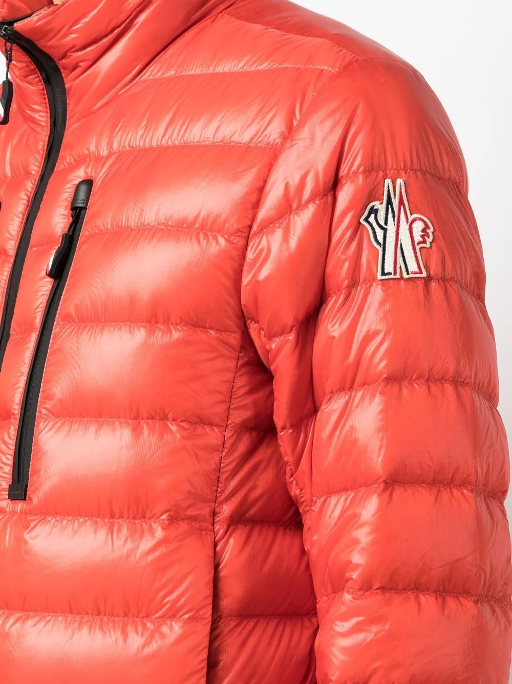 logo-patch padded jacket - 5