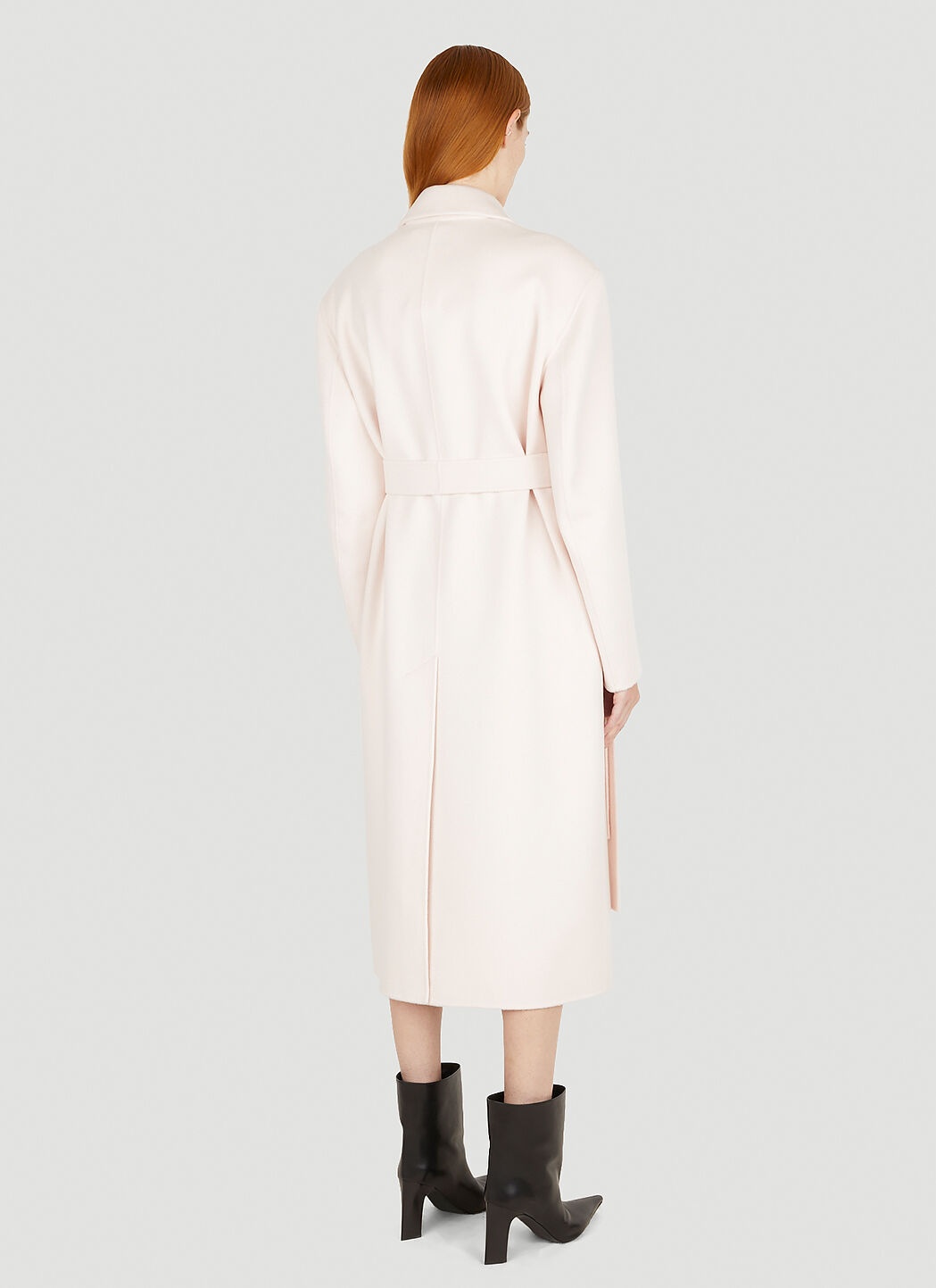 Belted Double Breasted Coat - 4