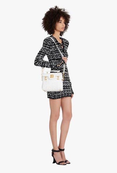 Balmain White quilted leather B-Buzz 23 bag outlook