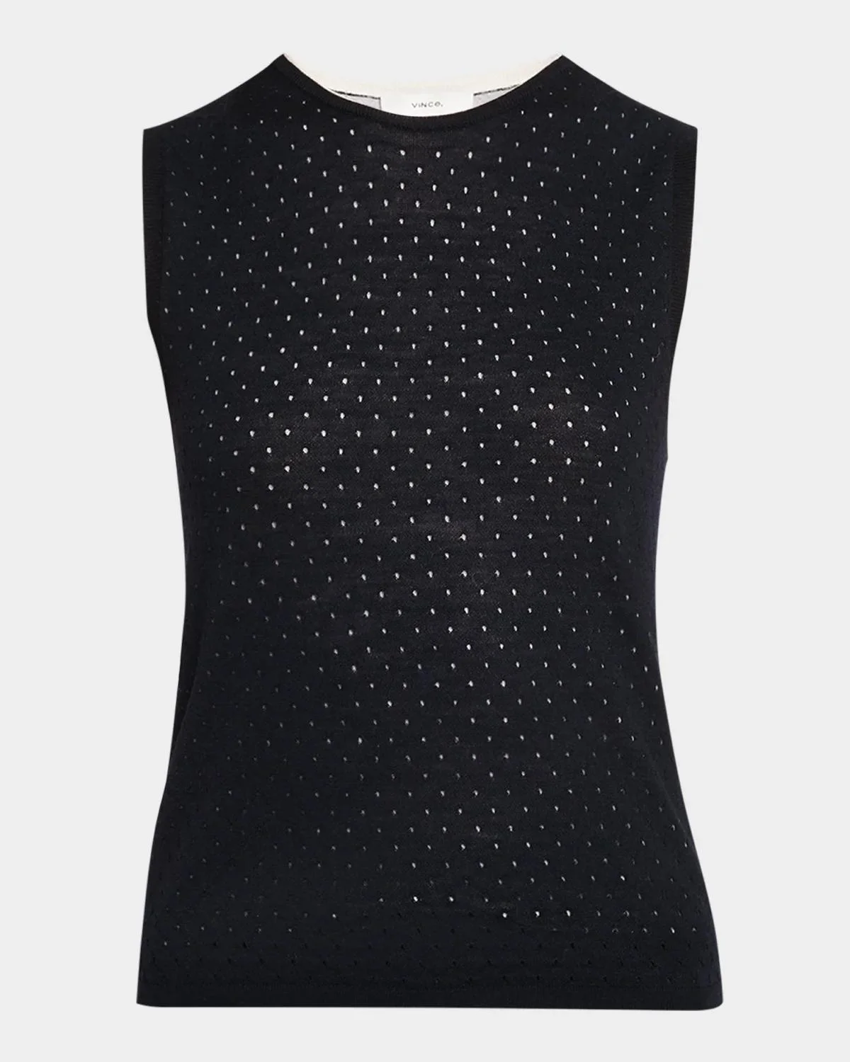 Dotted Wool-Blend Shell Top - 1