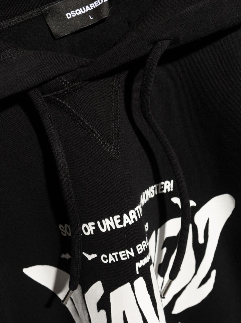 logo-print cotton hoodie 5