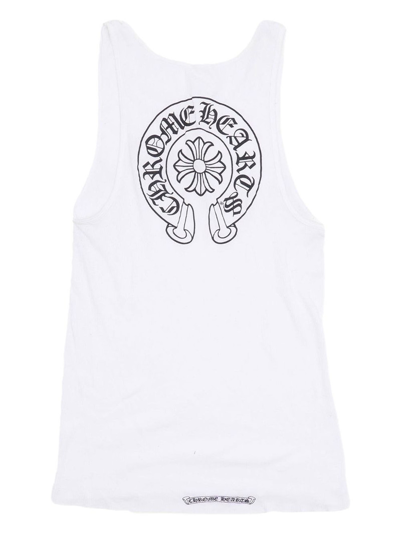 Chrome Hearts horseshoe-motif ribbed tank top outlook