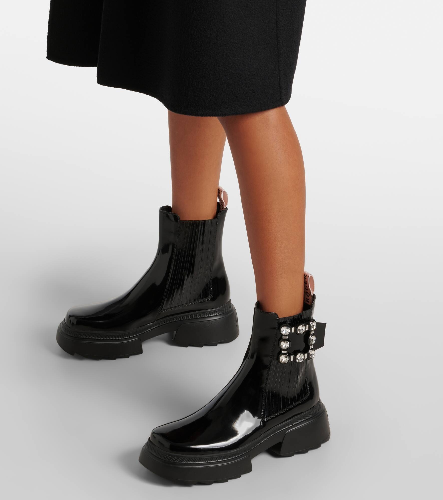 Wallaviv patent leather ankle boots - 4