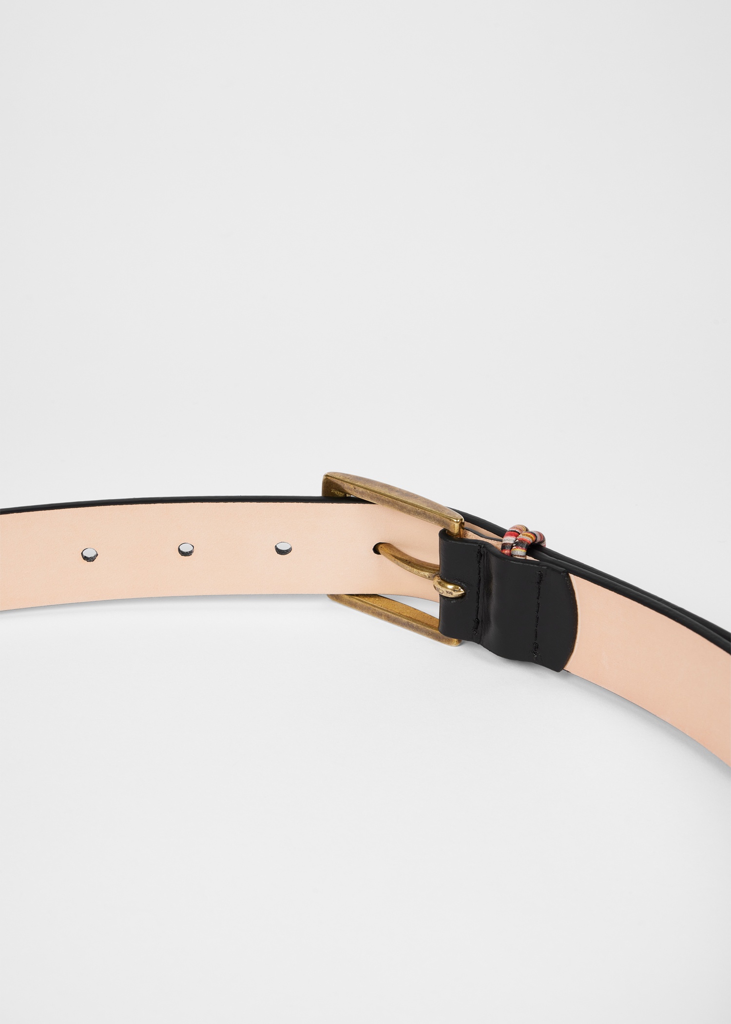 Women's Black 'Signature Stripe' Cord Belt - 4