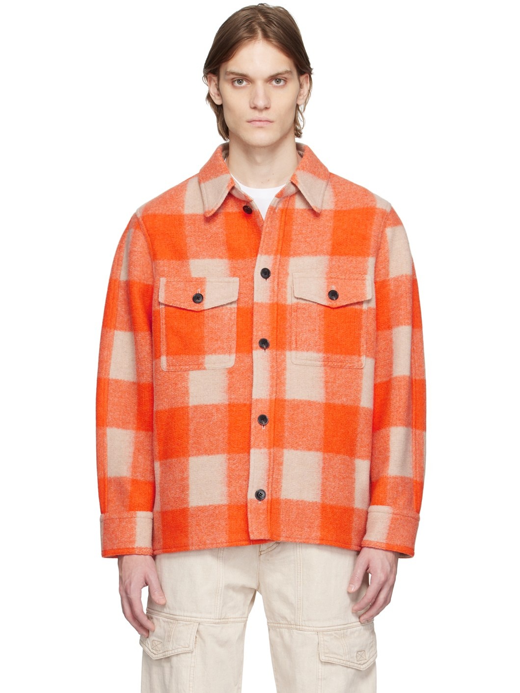 Orange & Off-White Kervon Jacket - 1