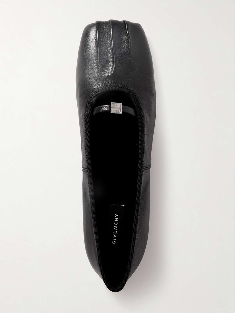 Givenchy Embellished pleated leather ballet flats outlook