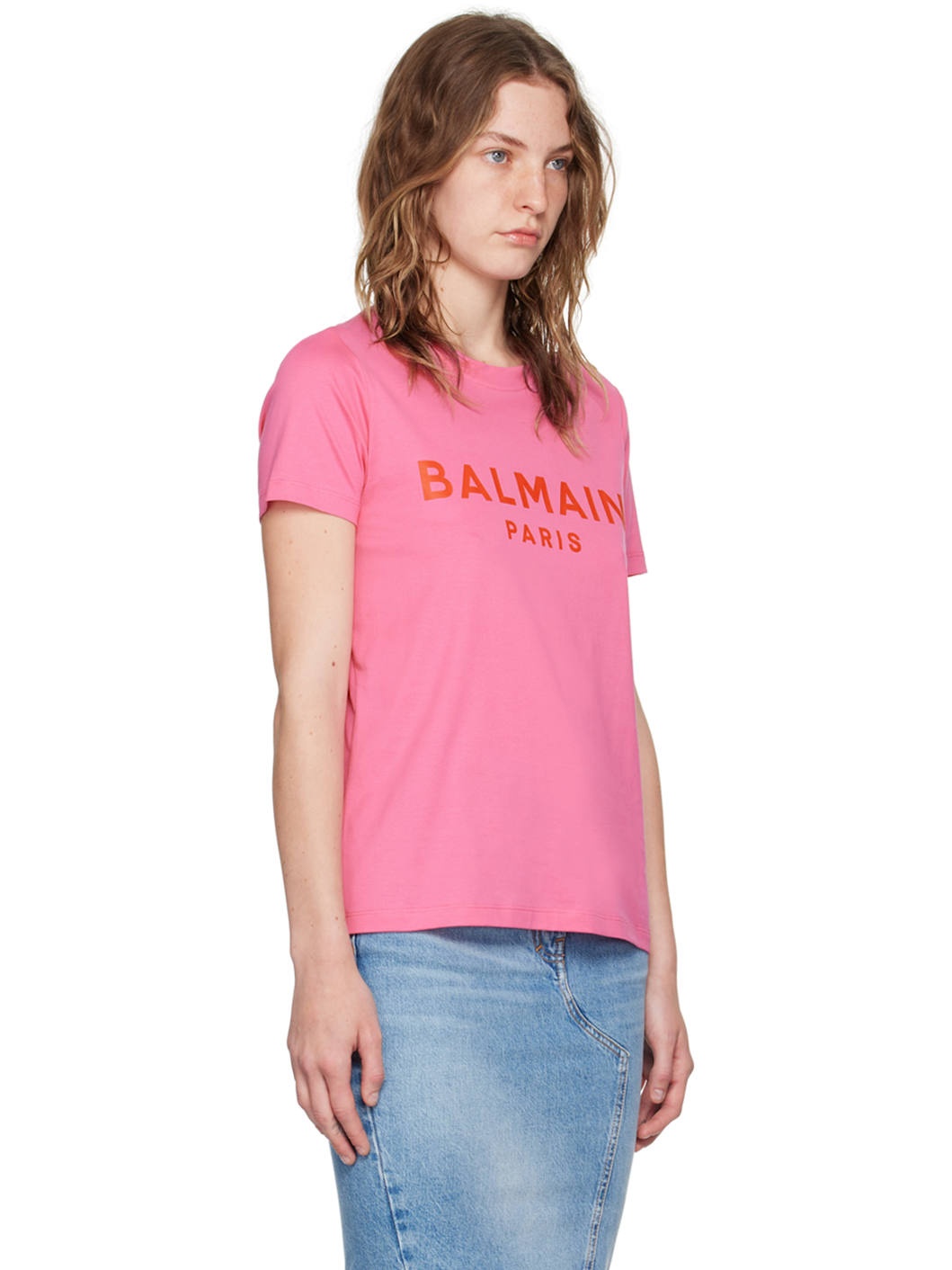 Pink 'Balmain Paris' T-Shirt - 2