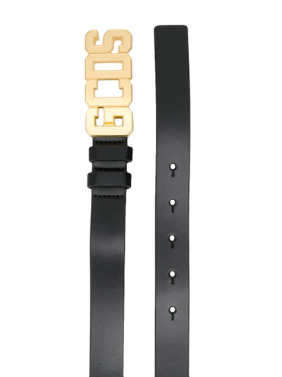 GCDS logo leather belt outlook