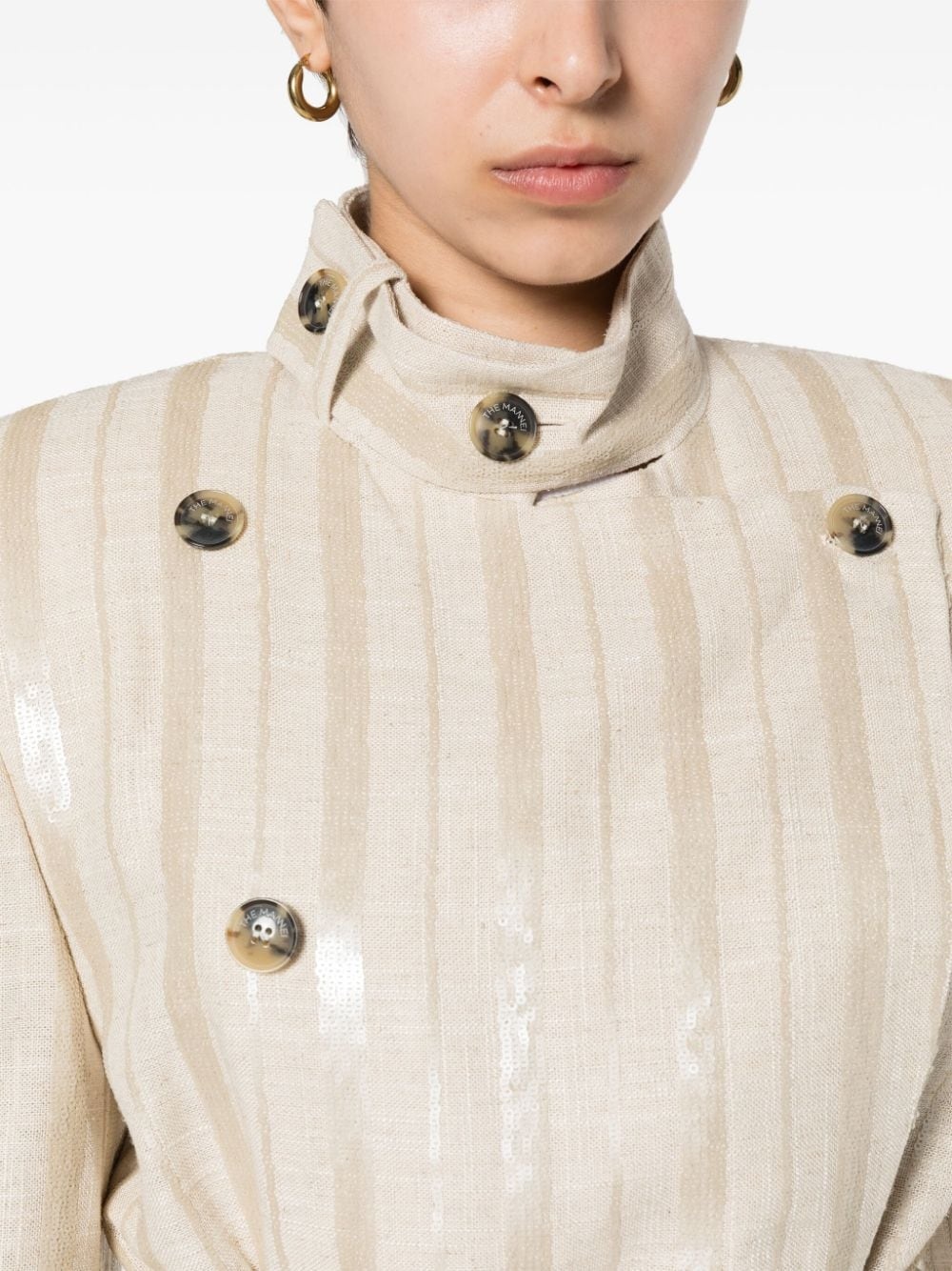 Stockholm sequin striped coat - 5