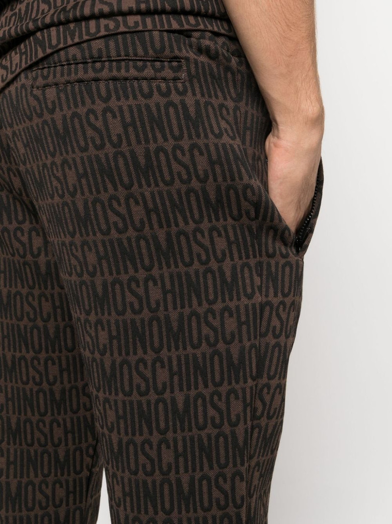 logo-jacquard straight-leg trousers 5