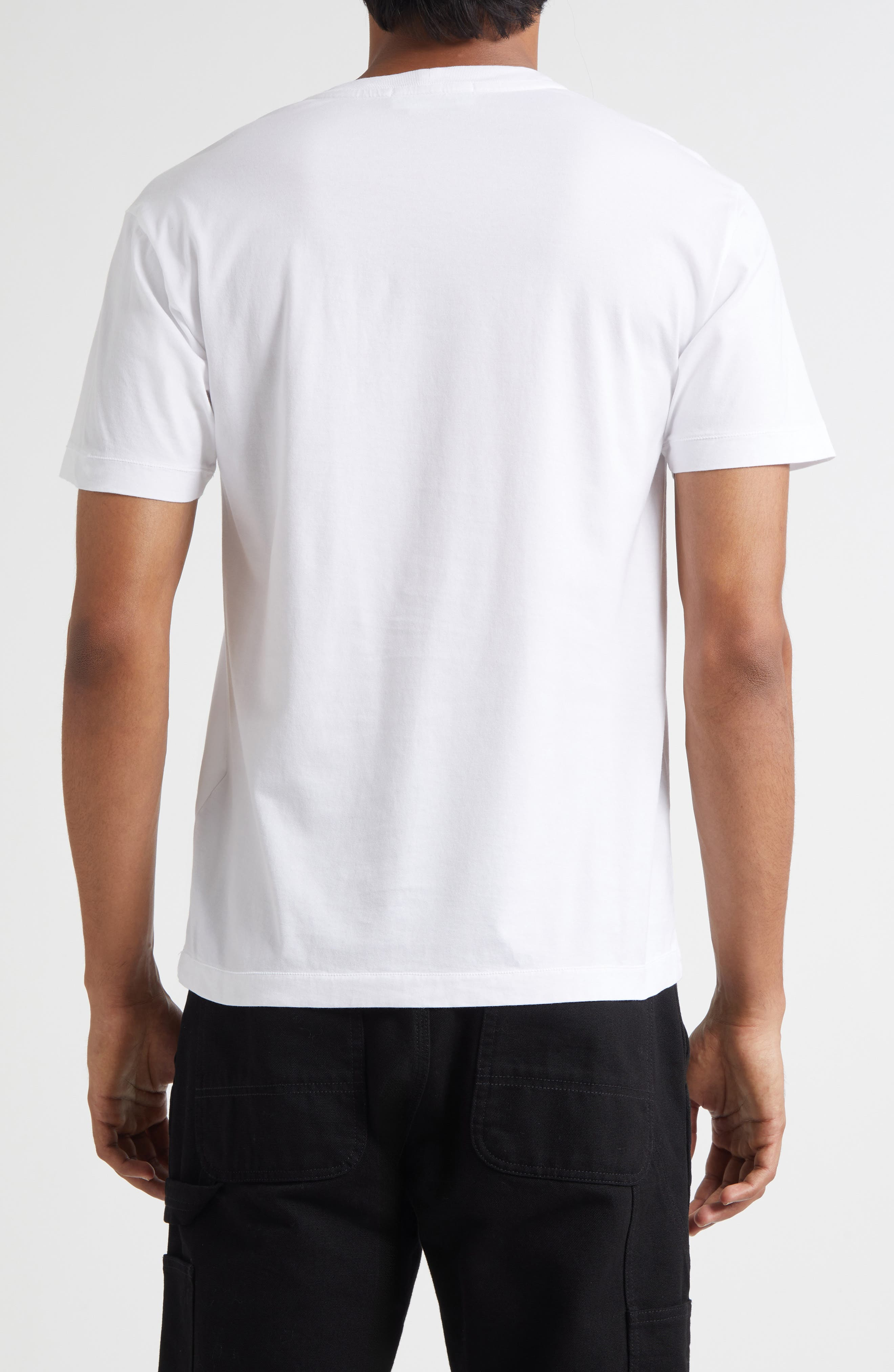Stone Island Compass Logo Patch Short Sleeve T-Shirt in V0001 White at Nordstrom - 2