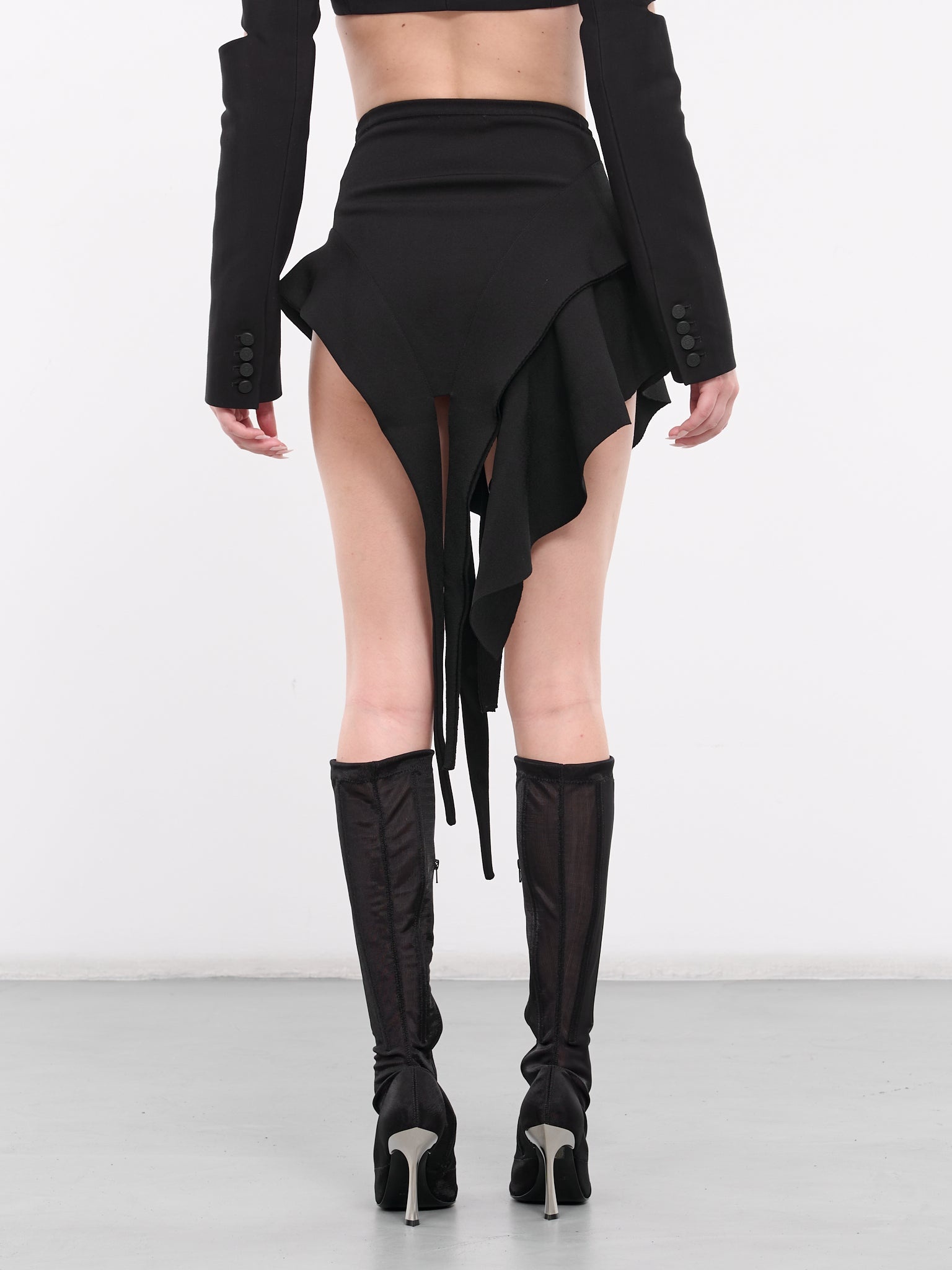 Asymmetric Knit Skirt - 3