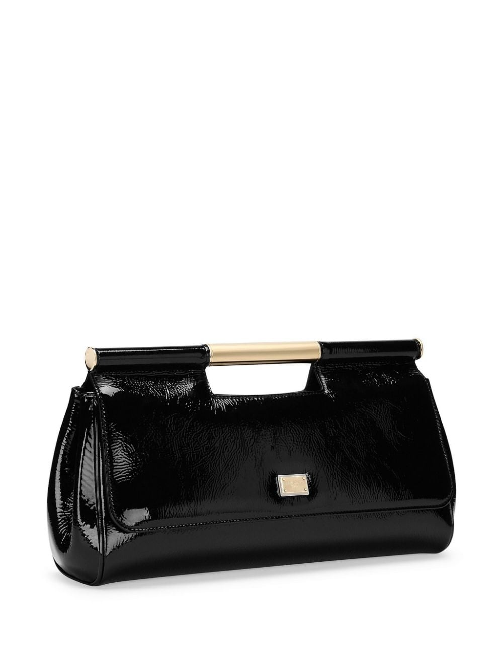 patent-leather clutch bag - 4