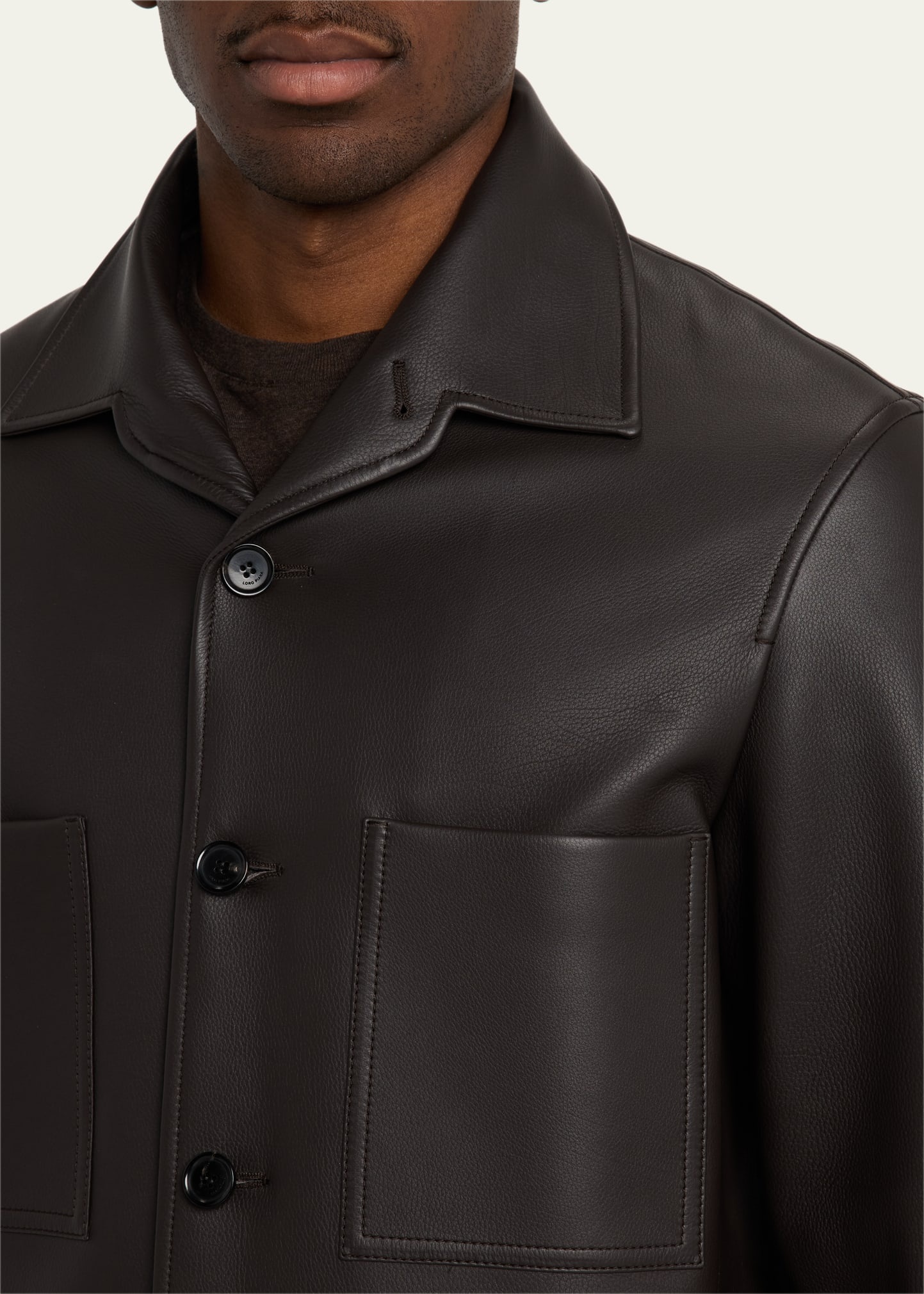 Men's Evandro Calfskin Overshirt - 5