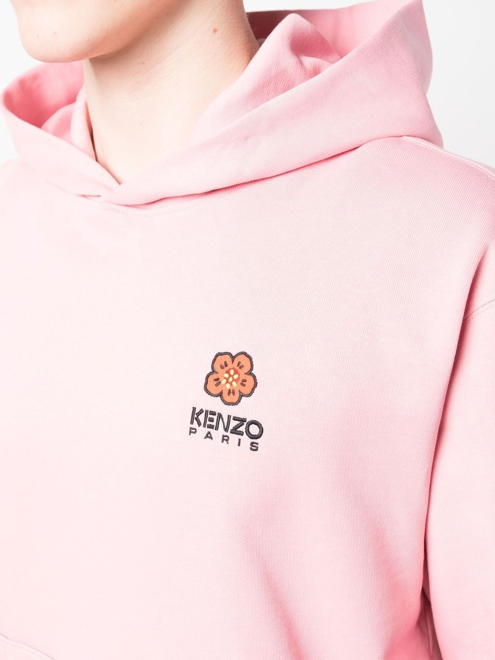 logo-embroidered long-sleeved hoodie - 5