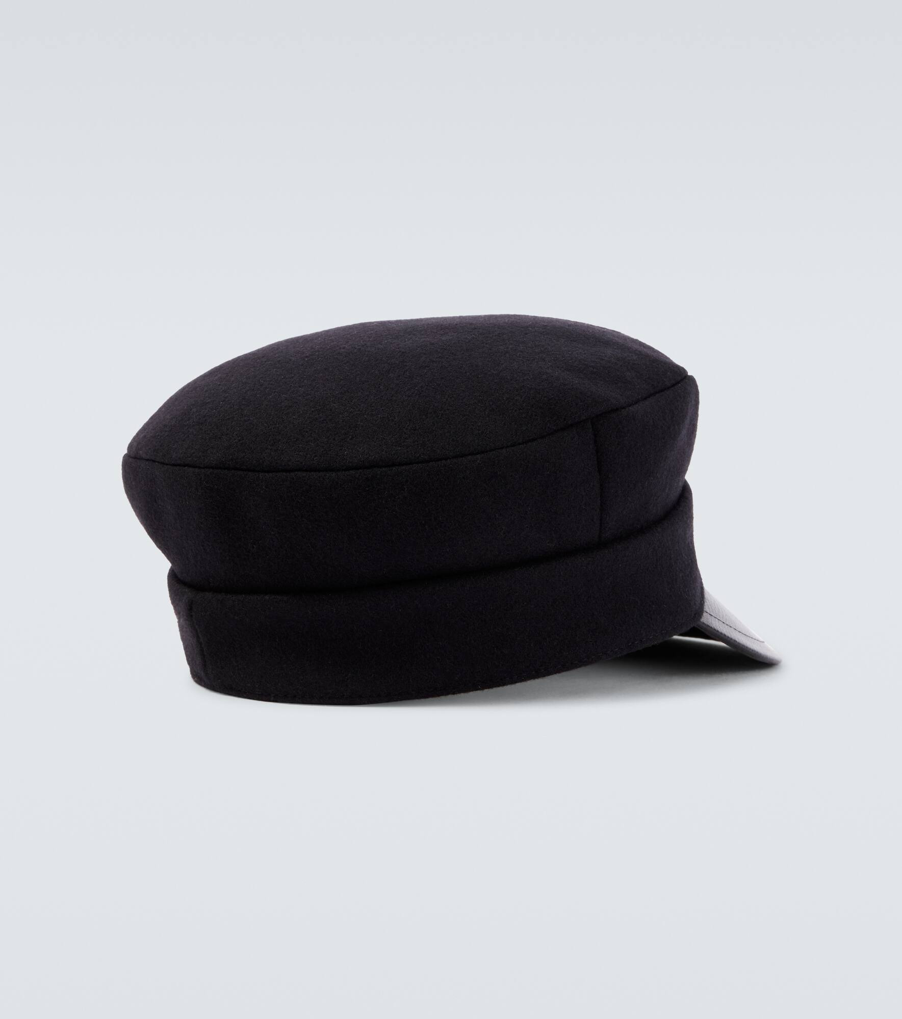 Wool-blend felt newsboy cap - 2