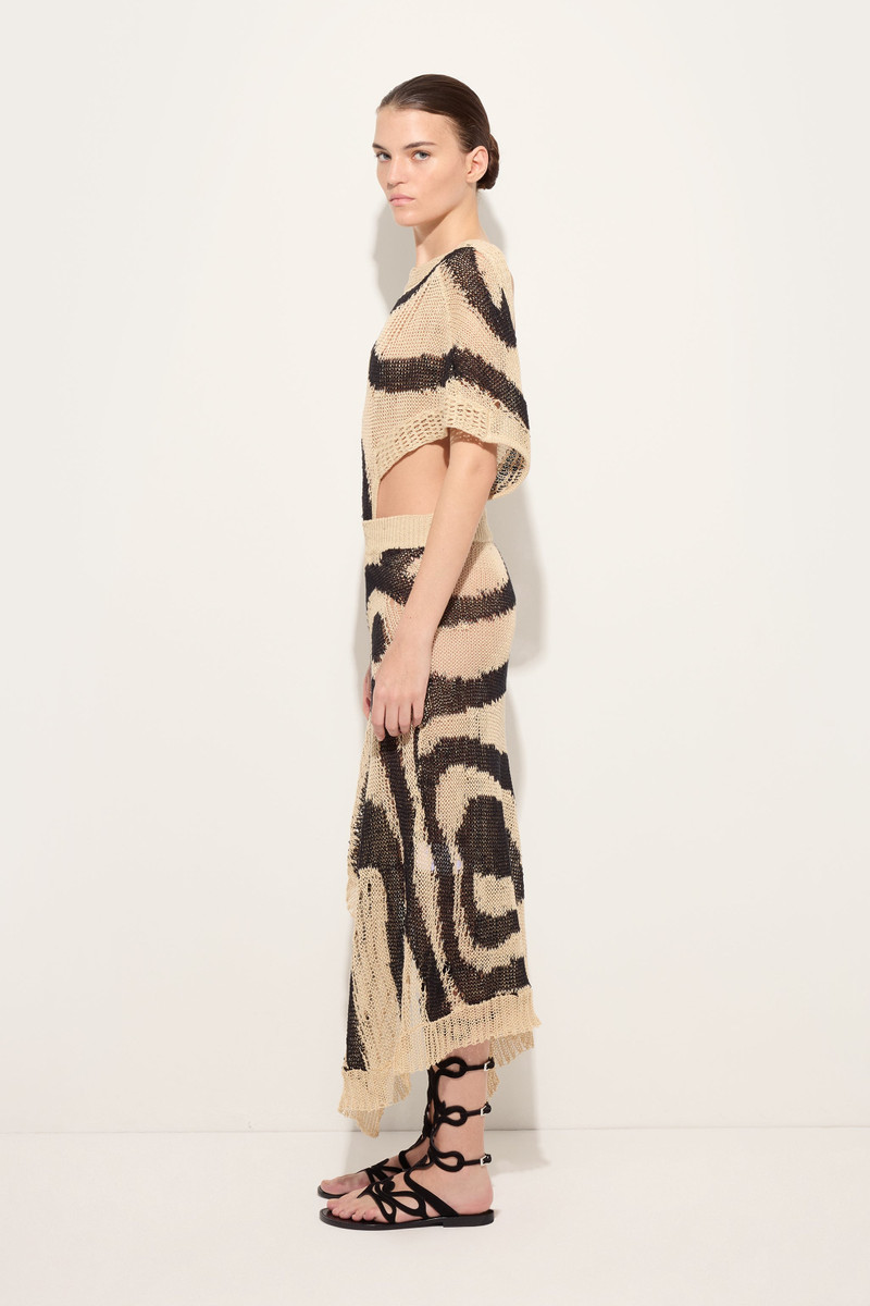 LINEN LONG DRESS WITH ASYMMETRICAL SKIRT 3