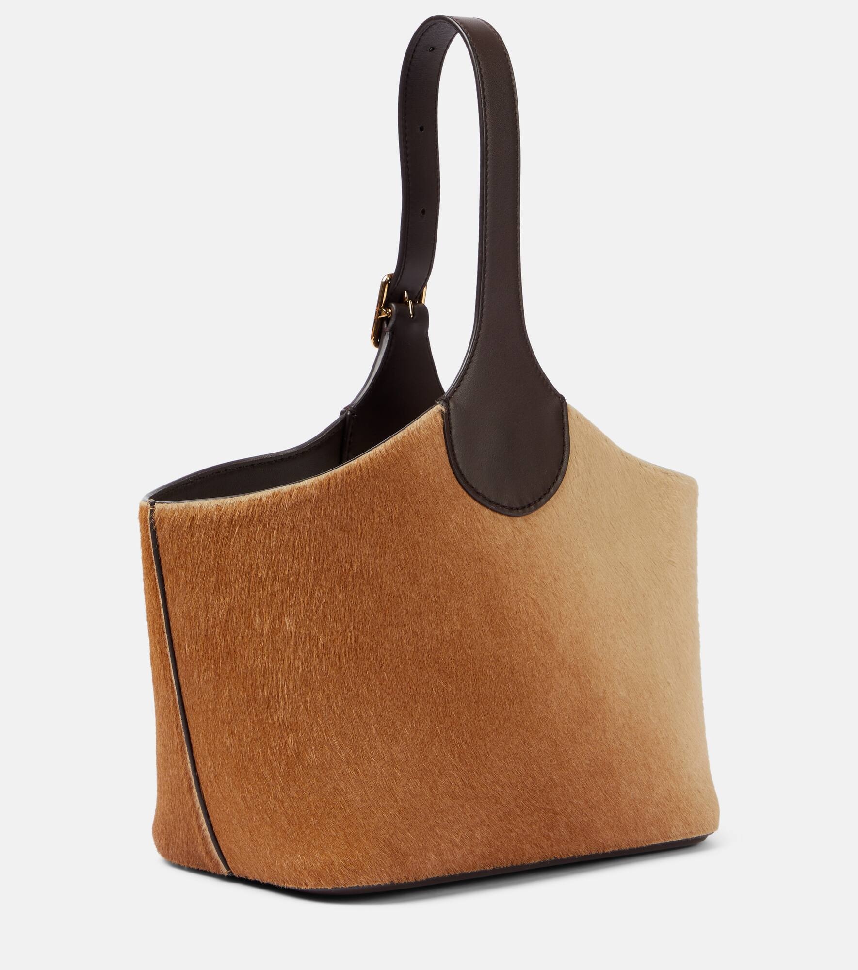 Bobbin calf hair bucket bag - 4