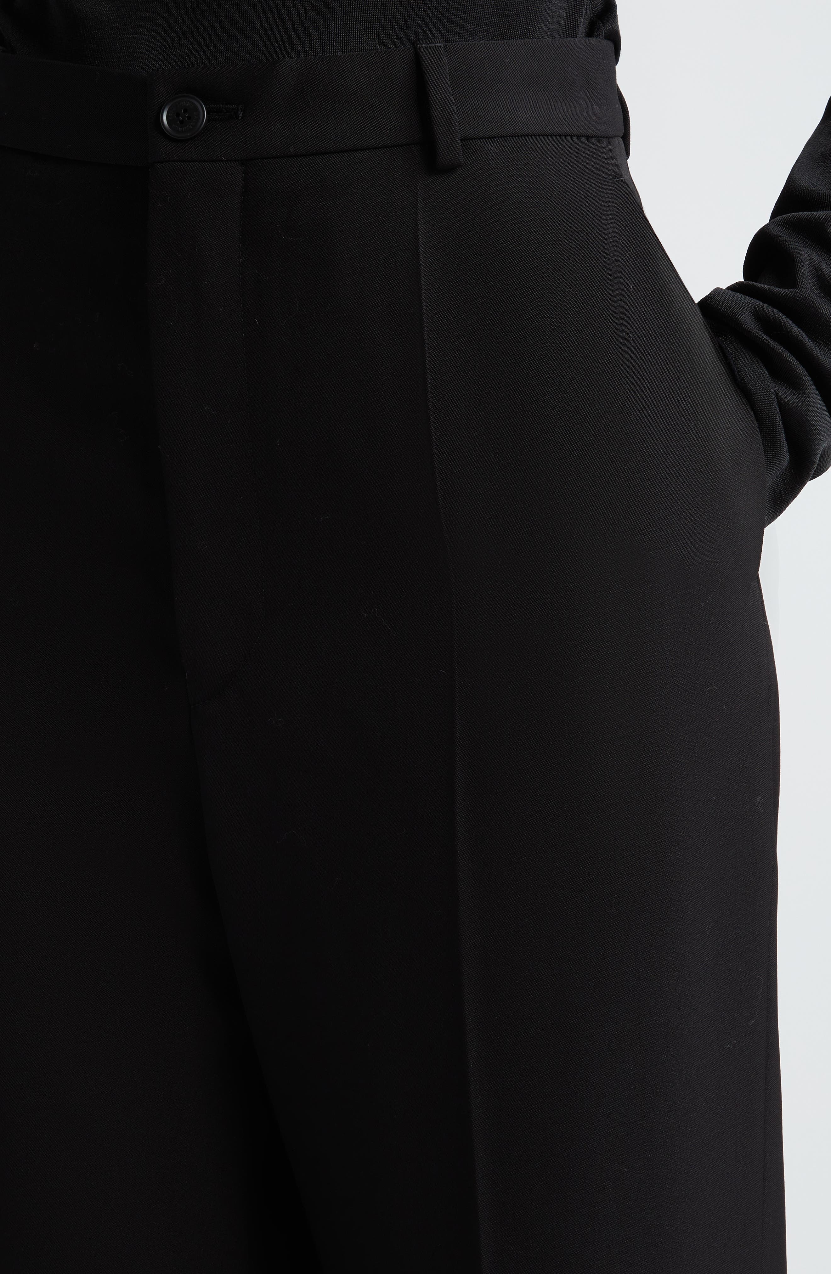Regular Fit Wool Barathea Pants - 5