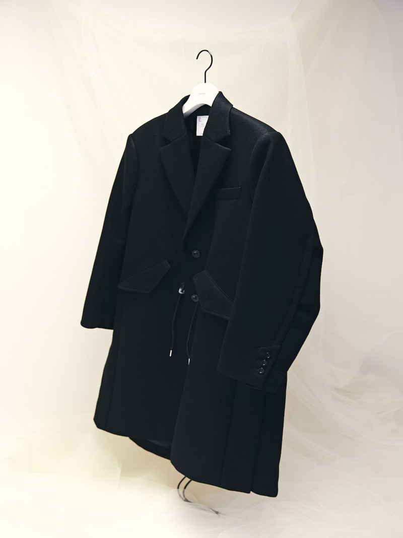 sacai Wool Melton Coat outlook