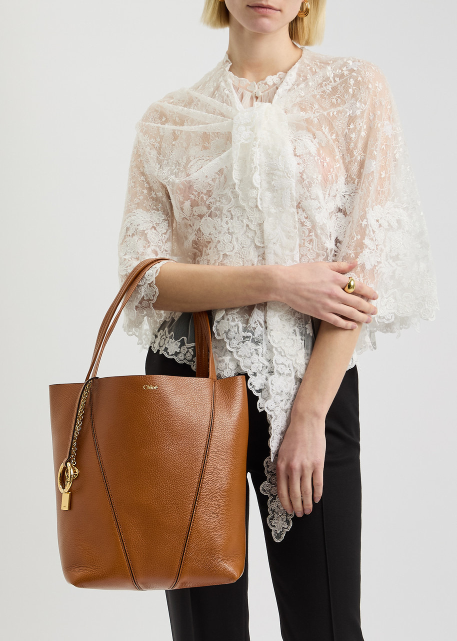 Chloe Spin Medium Grained Leather Tote - 6