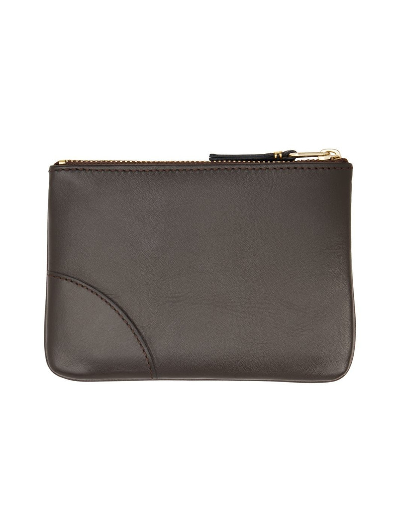 Comme Des Garçons Brown Leather Pouch outlook