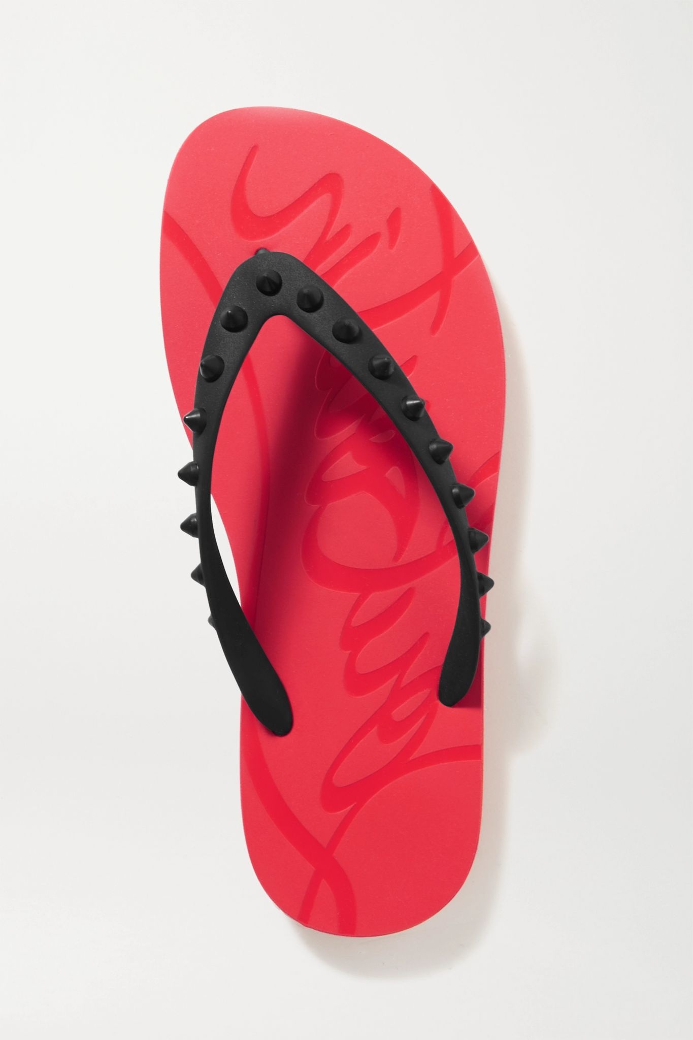 Donna spiked rubber flip flops - 5