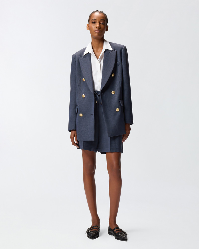 DOUBLE-BREASTED WOOL BLAZER WITH GOLDEN BUTTONS 3