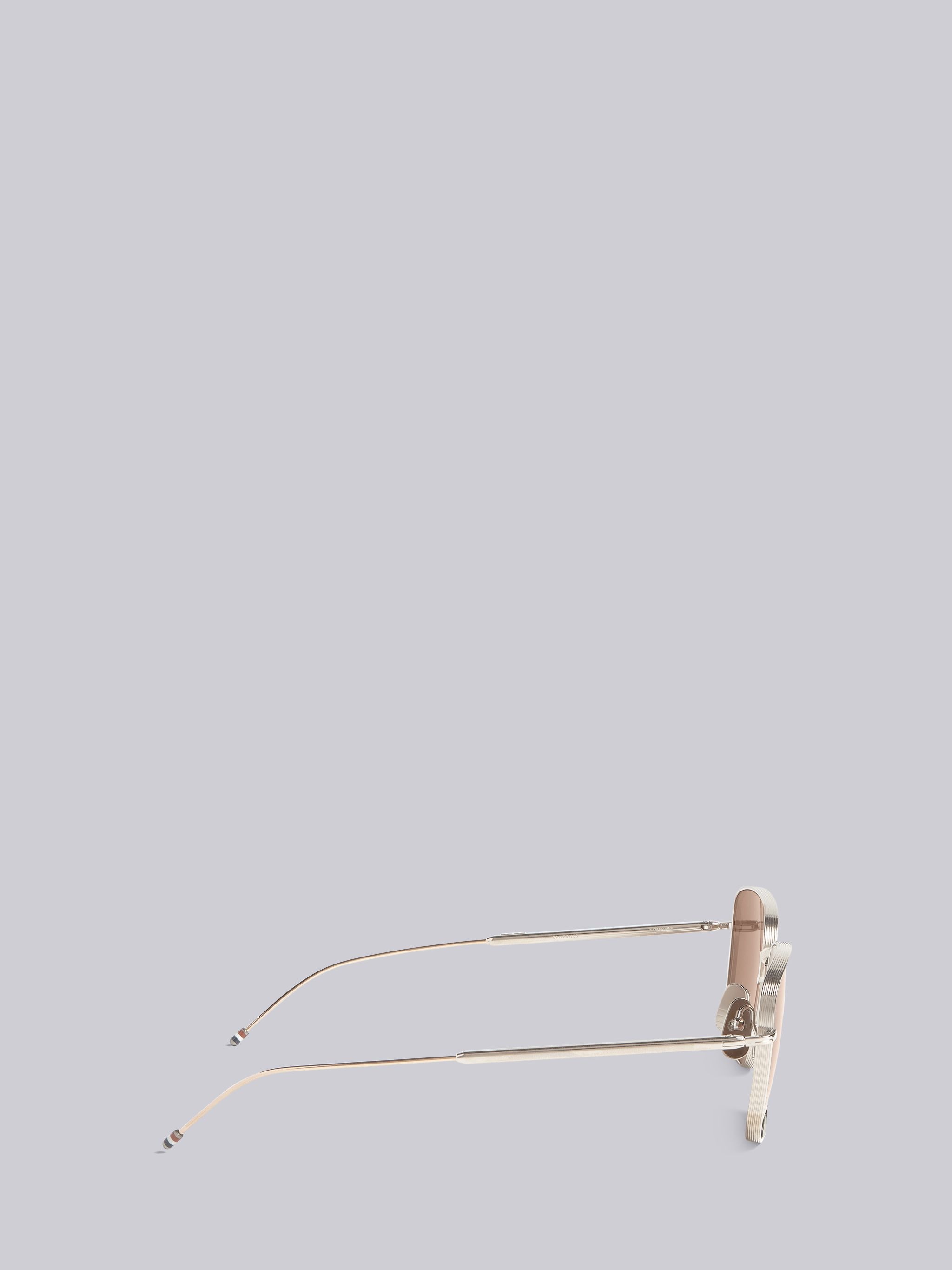 TB124 - Silver And Brown Aviator Sunglasses - 3