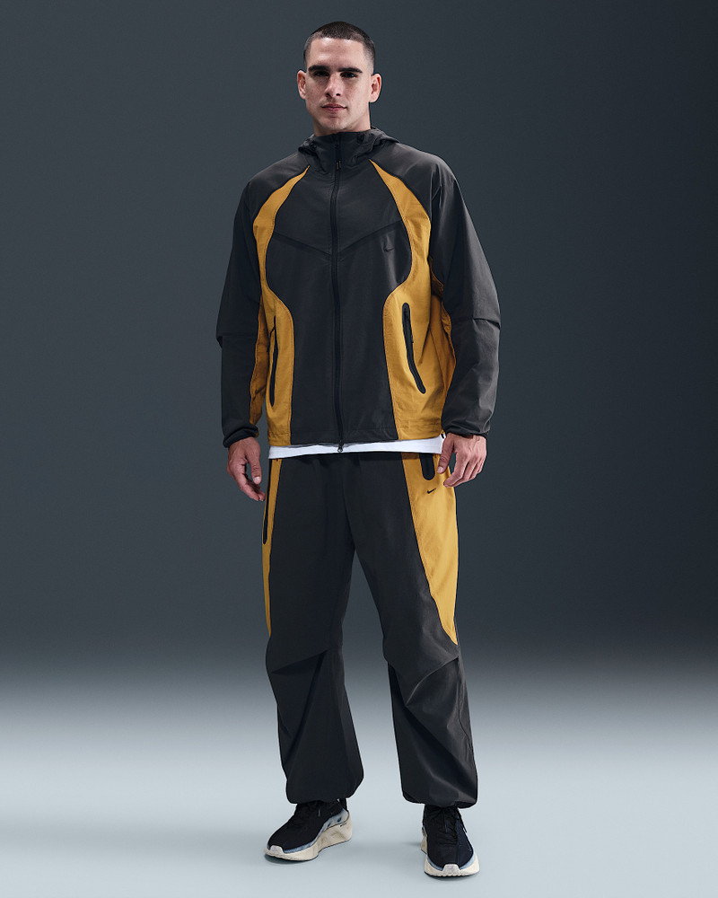 Nike 기술 남자의 말 길쌈된 색깔 구획 느슨한 Fit 바지 1