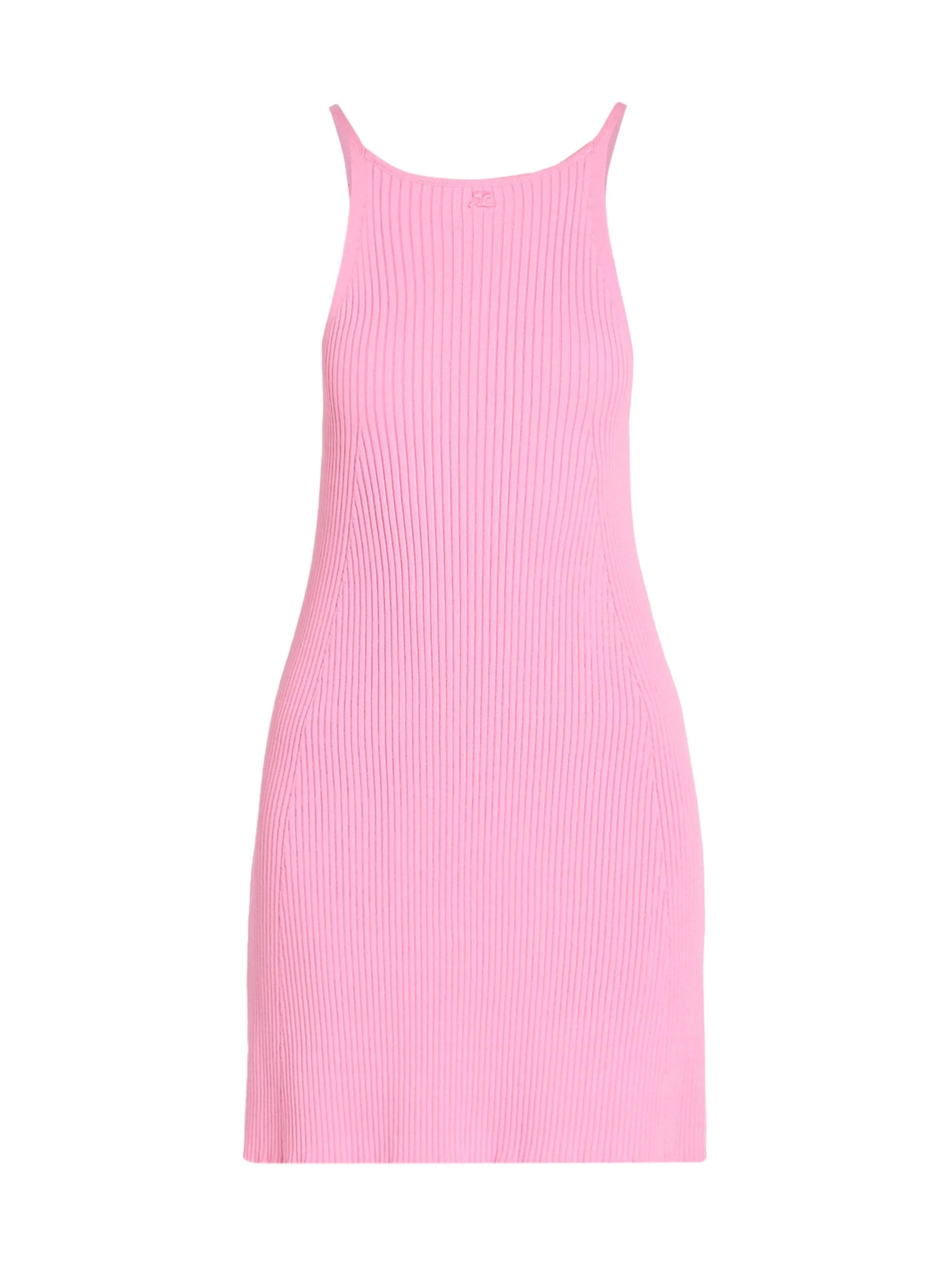 Women's Logo-Embroidered Rib-Knit Minidress - Party Pink - 1