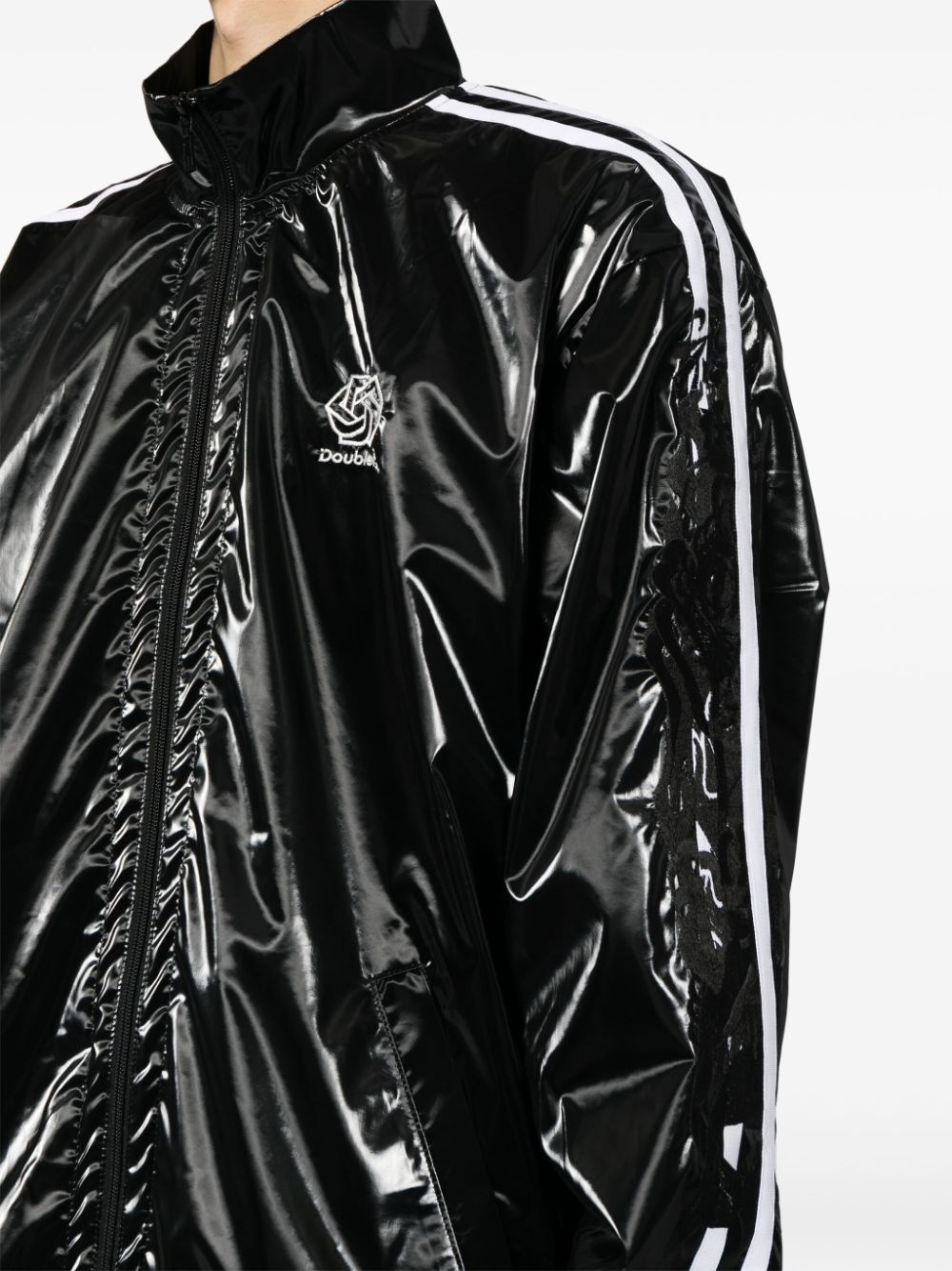 patent-finish track jacket - 5
