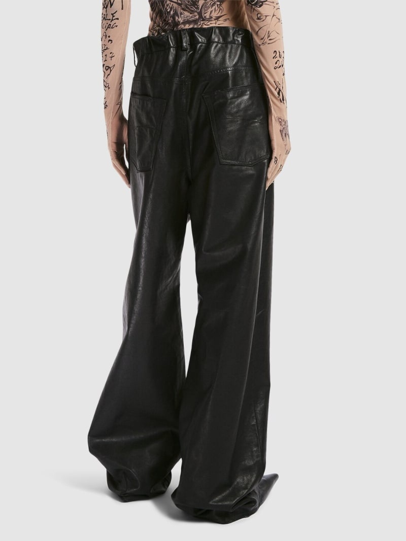 Oversized leather baggy pants - 3