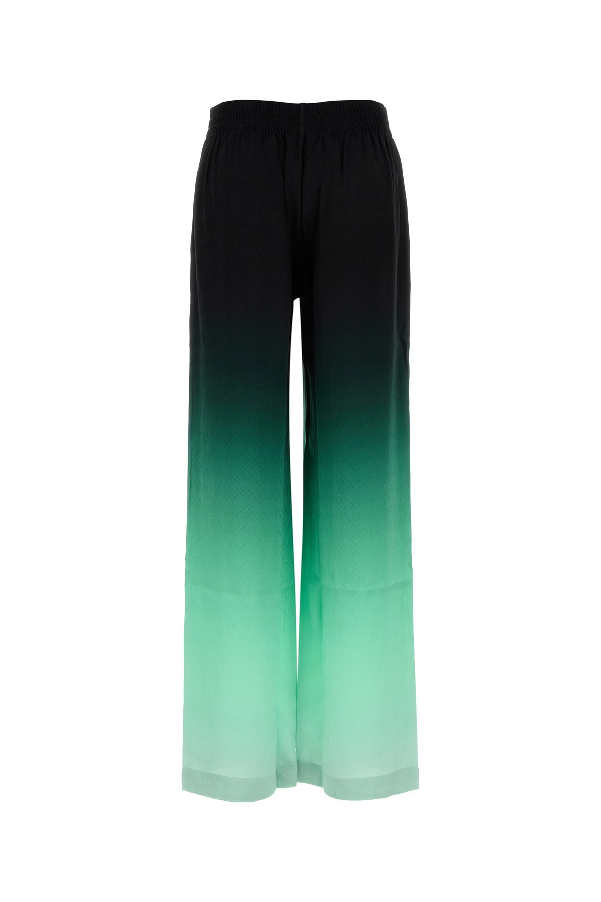 Embroidered satin wide-leg pant - 2