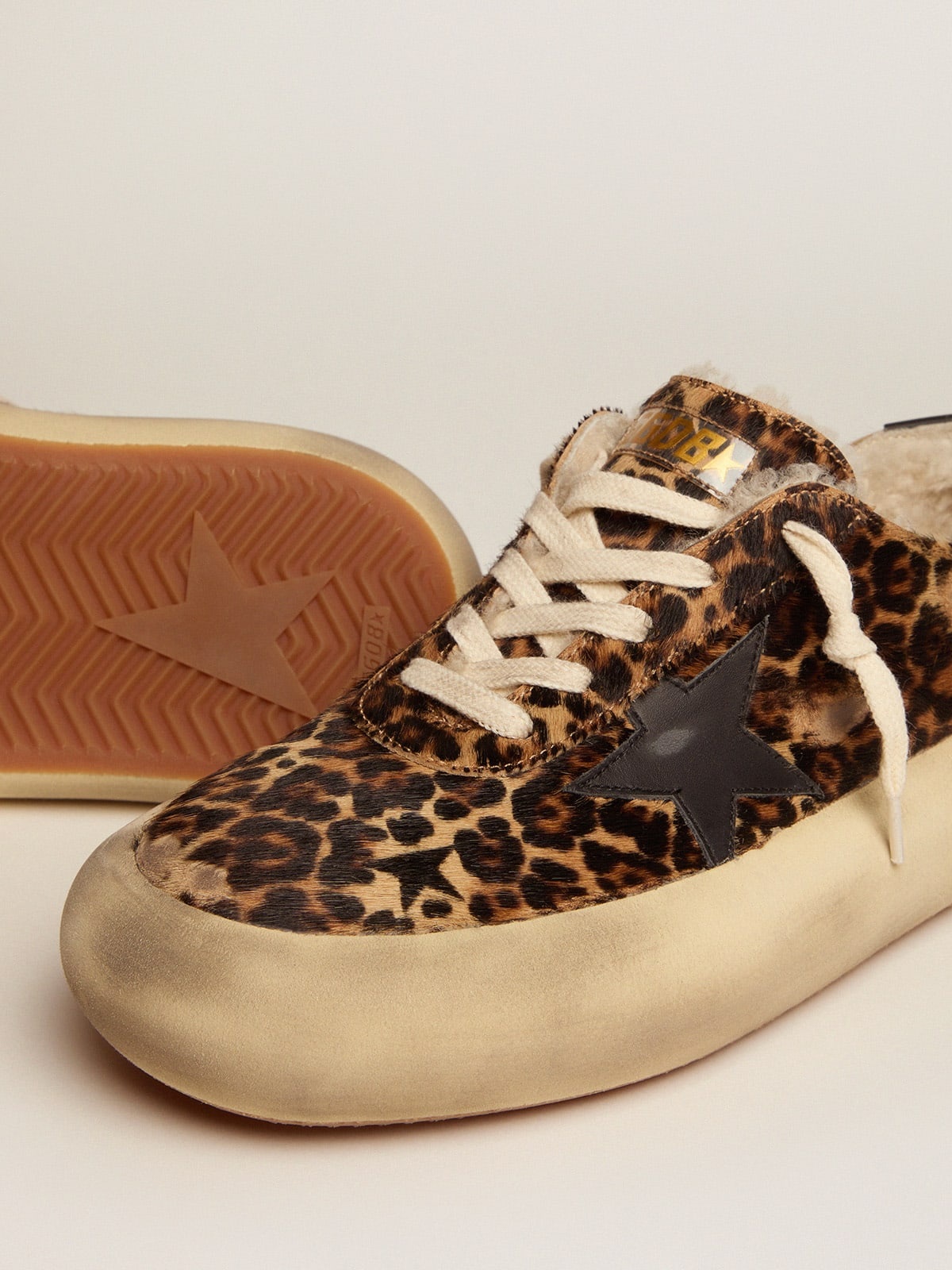 Space-Star shoes in animal-print pony skin with shearling lining - 4