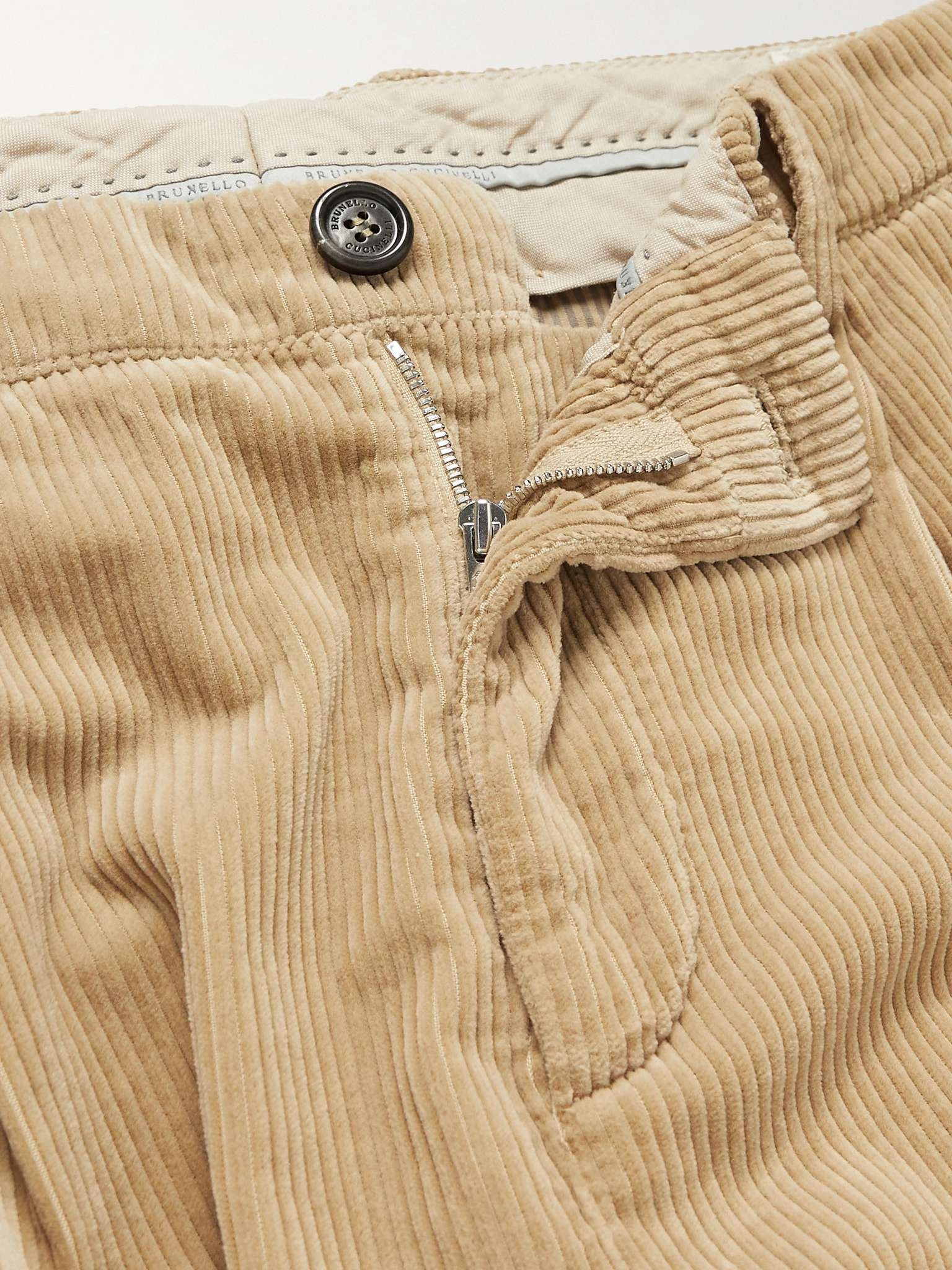 Pleated Cotton-Corduroy Trousers - 3