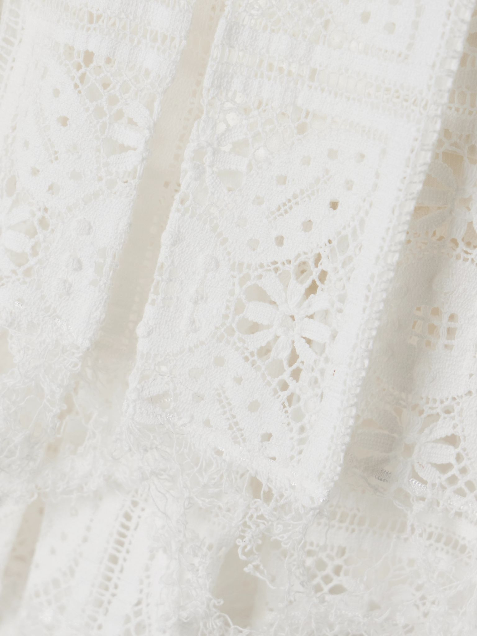 + Paula's Ibiza frayed pleated broderie anglaise cotton-blend jersey mini skirt White - 5