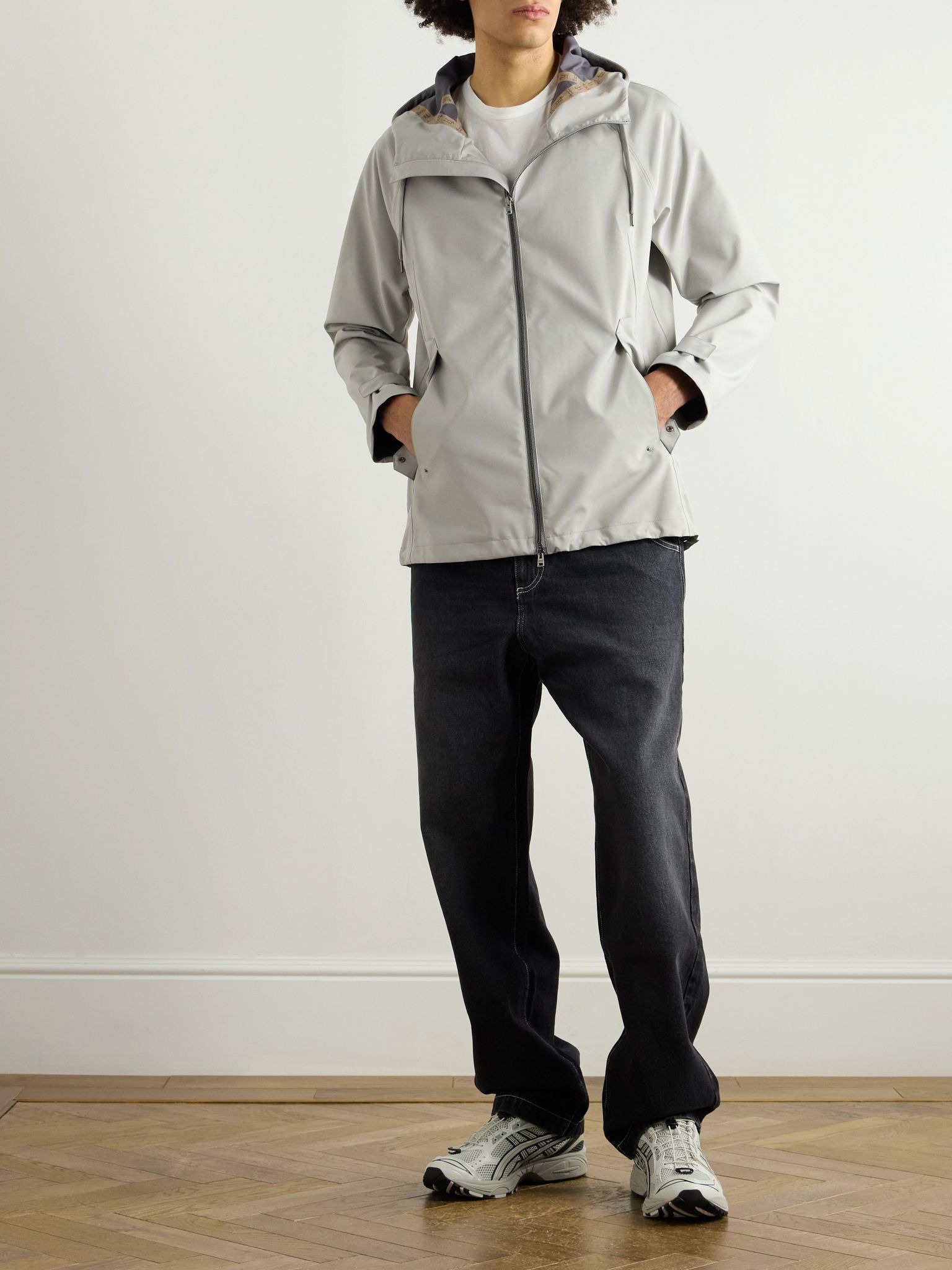 Shell Hooded Jacket Gray - 2