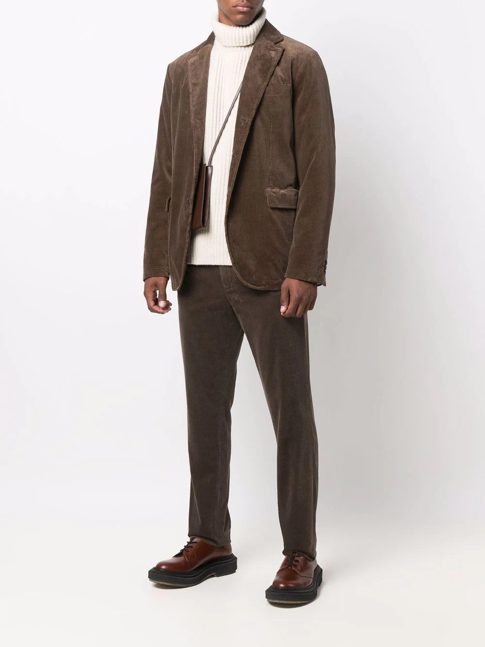 fitted corduroy blazer - 2