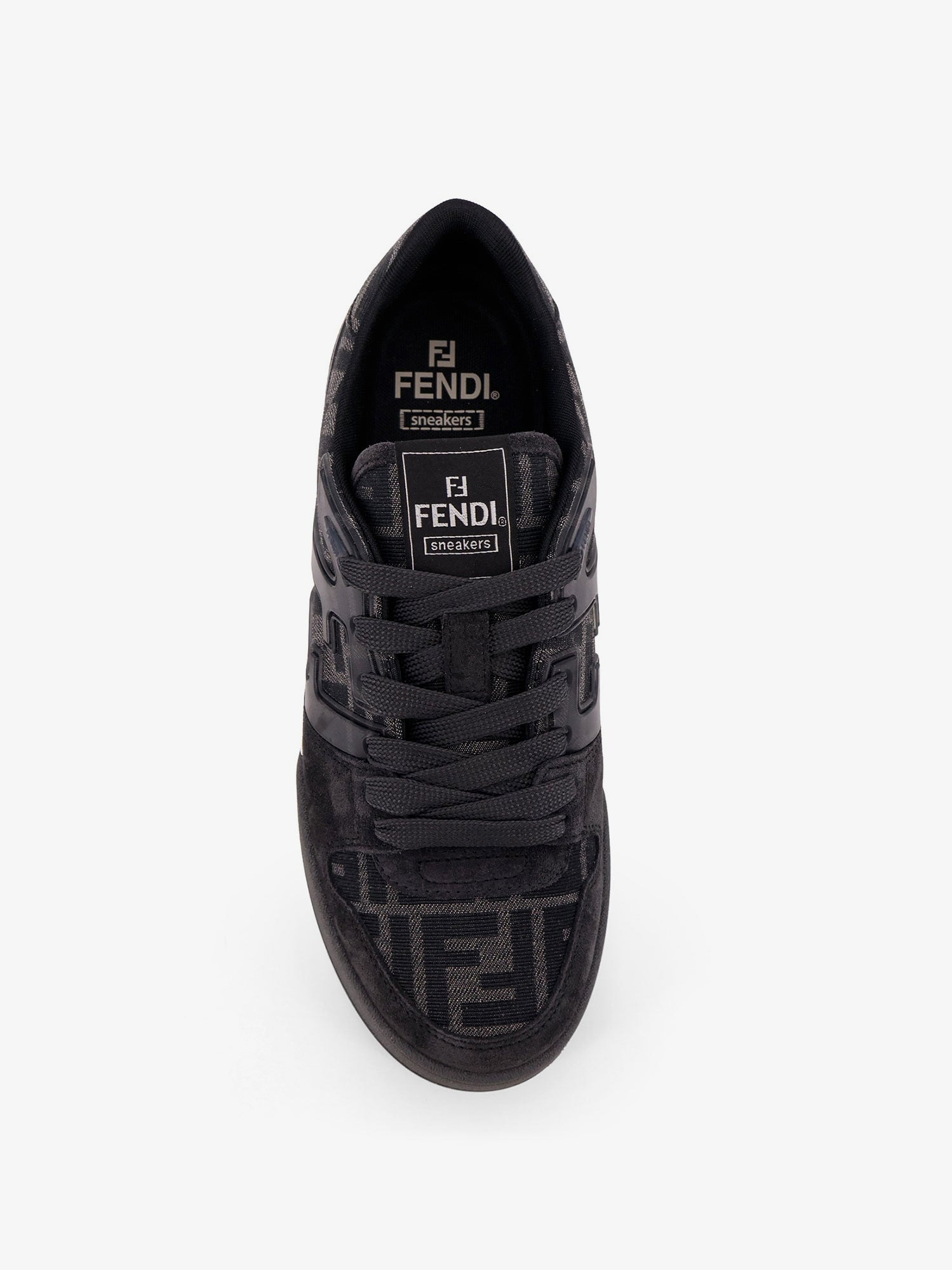 Fendi Fendi Match Ff Jacquard And Suede Sneakers - 5