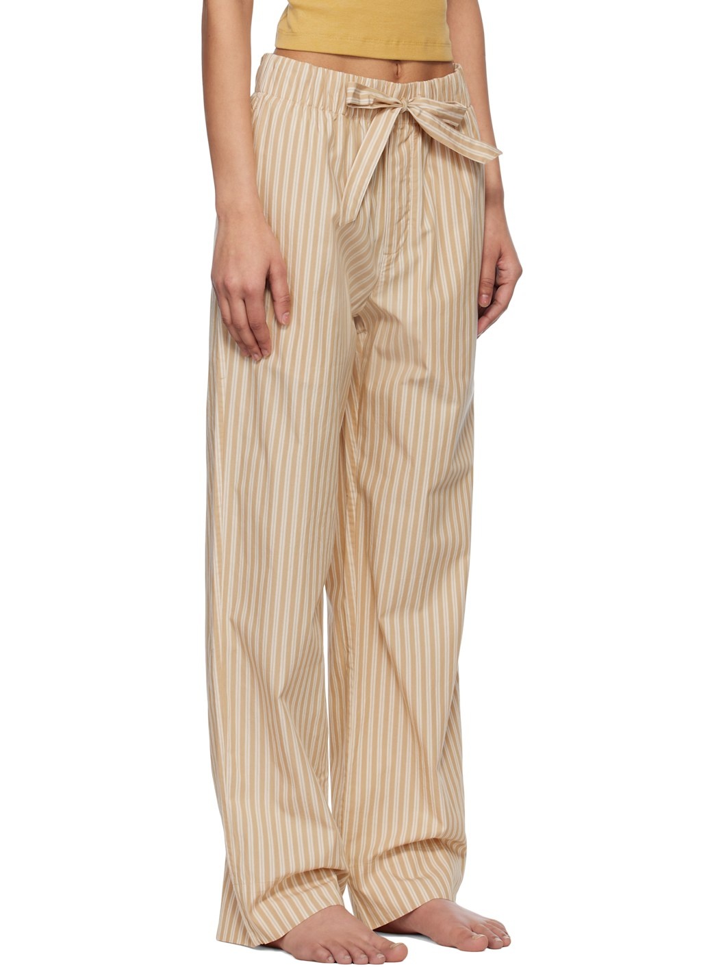 Tan & Beige Poplin Pyjama Pants - 2