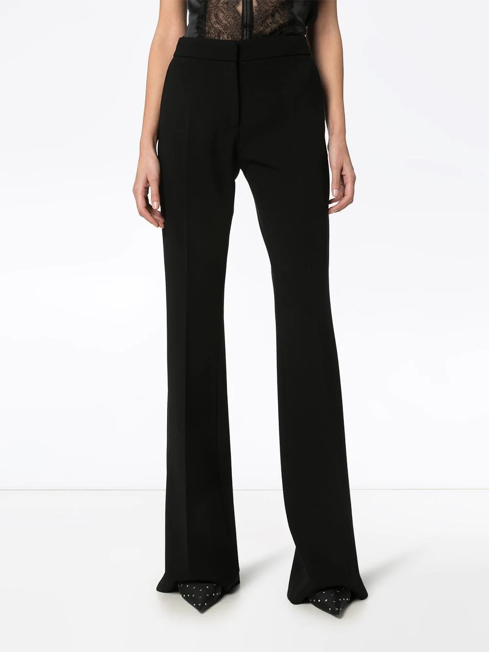 mid-rise flared trousers - 3