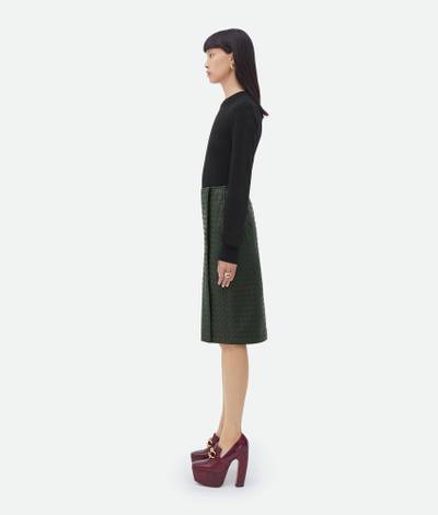 Bottega Veneta intrecciato leather skirt outlook