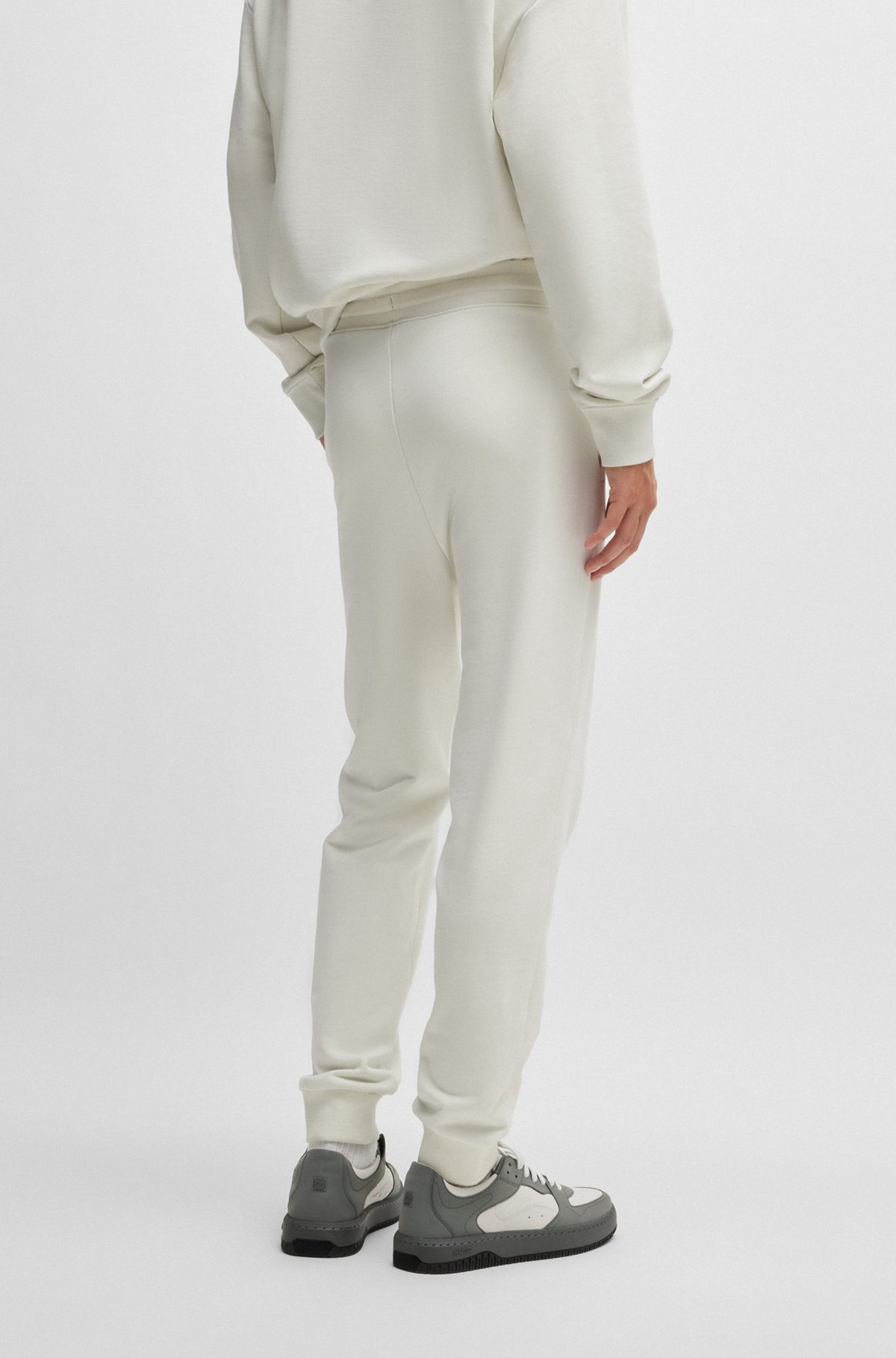 COTTON-TERRY TRACKSUIT BOTTOMS WITH LOGO PRINT - 5