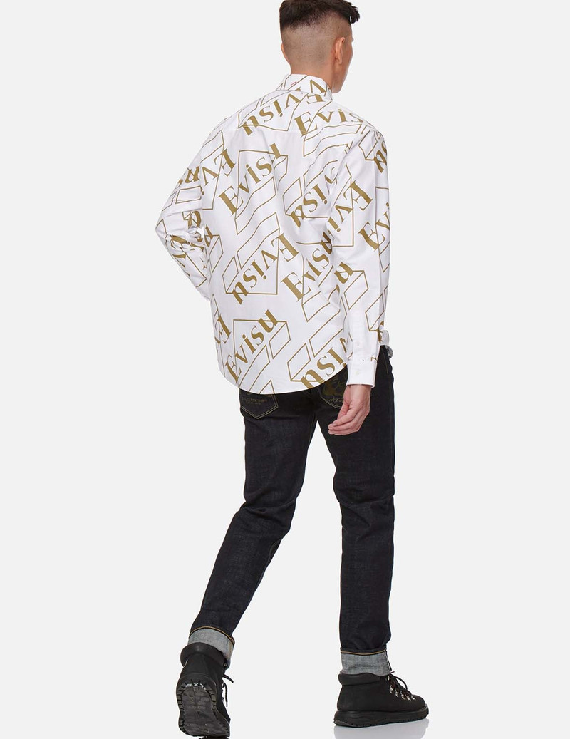 Logo Monogram Print Oxford Shirt 6