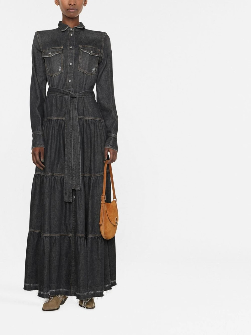 Golden Goose distressed denim shirt dress outlook